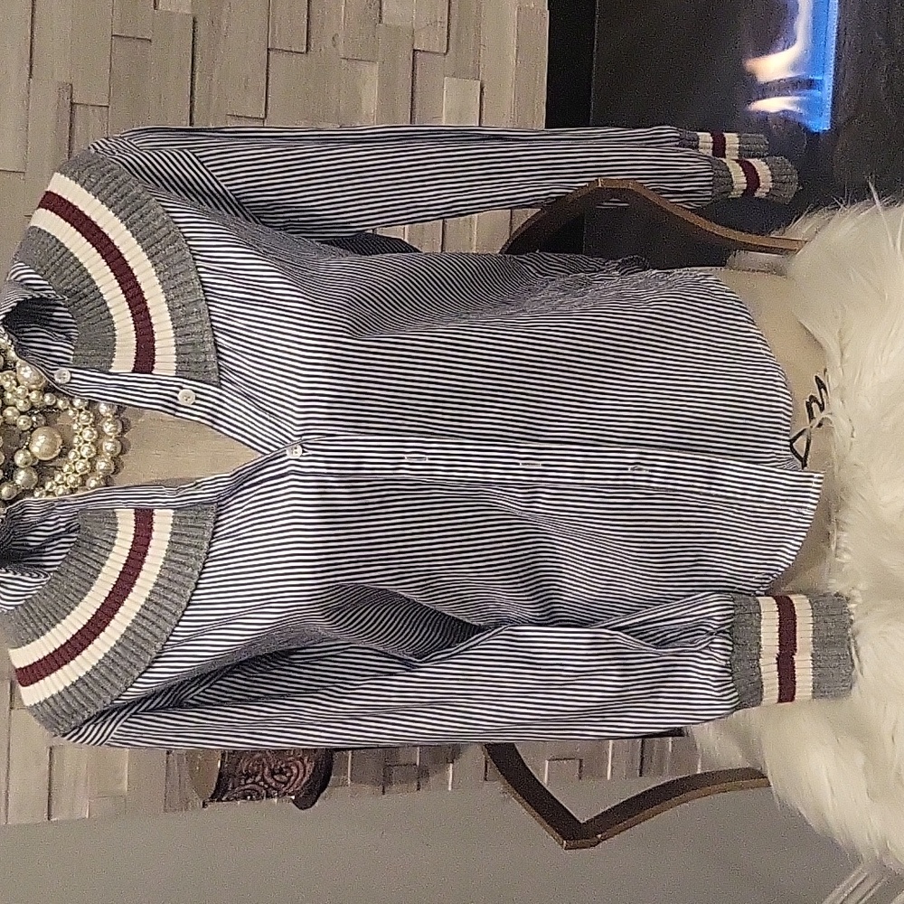 #17 Striped button up shirt